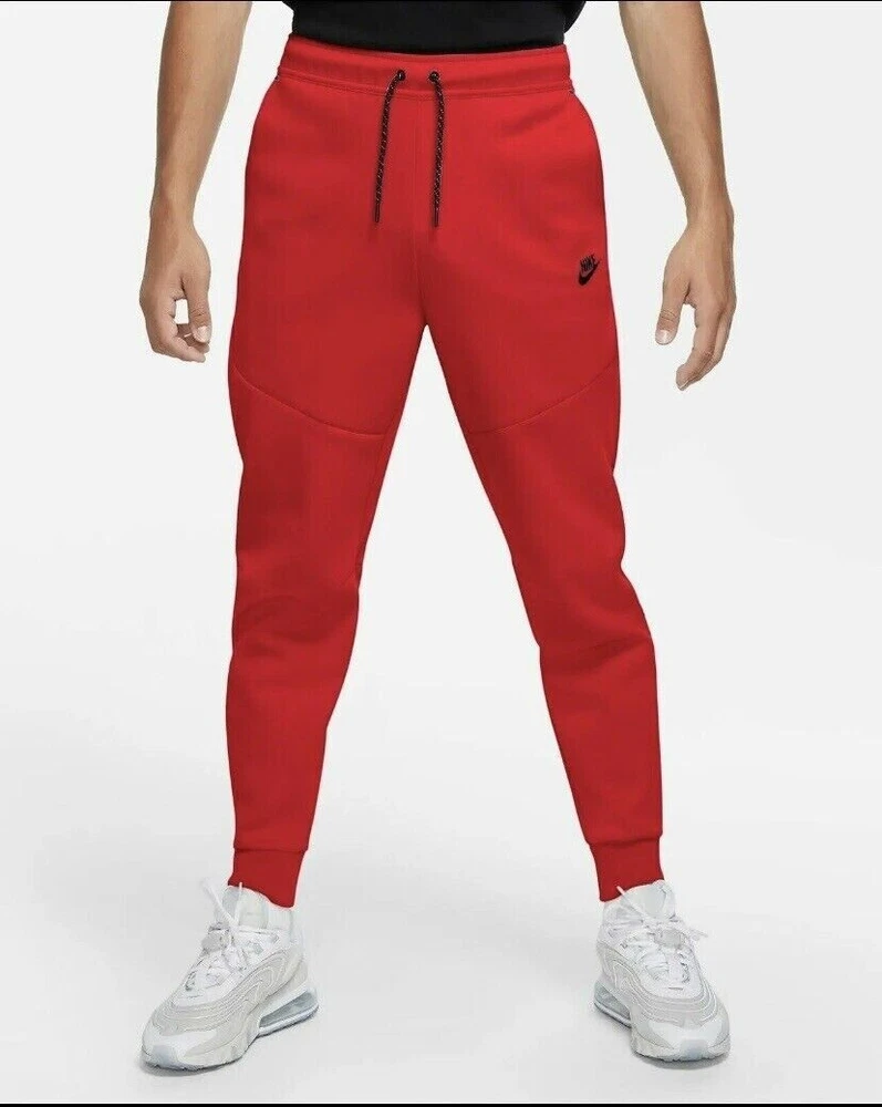Nike Tech Fleece Joggers Men’s Large University Red Black CU4495-657