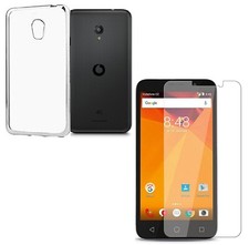 Per VODAFONE SMART TURBO 7 COVER CUSTODIA SILICONE + PELLICOLA VETRO TEMPERATO