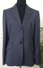 Brooks Brothers Women's Gray Striped 100 Wool Blazer Jacket Suit Size 12, 299