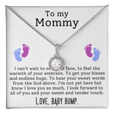 Mommy From Baby Bump Hope Necklace Gift