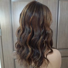 13x4 Lace Front Wigs Highlight Ombre Blonde Brown Human Hair Wig Pre Plucked