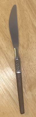 Ekco Eterna LA JOYA DINNER KNIFE Stainless Steel Japan MCM Wood Silverware