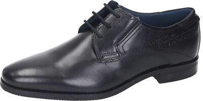 Bugatti Herren Halbschuhschnürer Echtleder schwarz