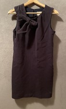 Milly Of New York Black Sleeveless Bow Accent Short Dress Size S Made In USA