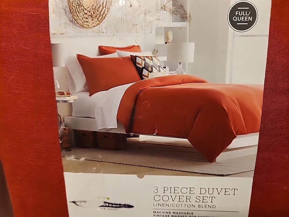 Juego de funda nórdica Threshold Red 3 piezas completa/queen Foto 2 de 4