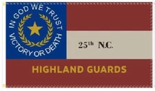 25th North Carolina Infantry Highland Guards 3x5 Flag 100D