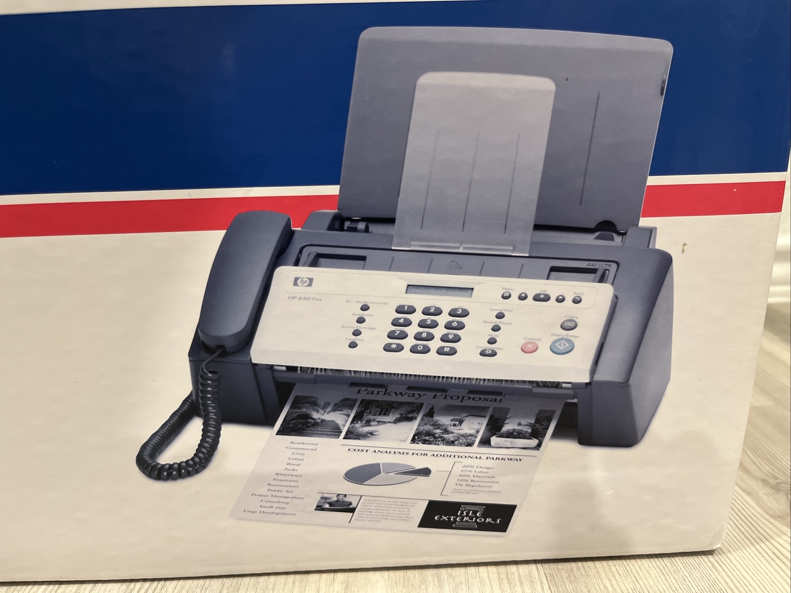 HP 640 Fax Plain Paper Inkjet Quality Fax Machine CB782A NEW IN OPEN