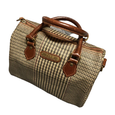 POLO Ralph Lauren Mini Boston Bag Staggered Brown Leather POLO Ralph Lauren Mini Boston Bag Staggered Brown Leather