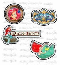 Disney Ariel 4 pc dh Premade Scrapbook Page Paper Piece die cut
