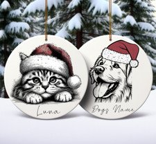 Personalized Pet Ornament, Custom Christmas ornament, Christmas Dog ornament