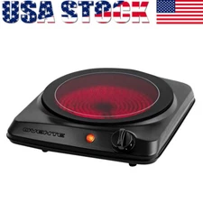 Countertop Infrared Single Burner Electric Hot Plate Ceramic Cooktop Kitchen