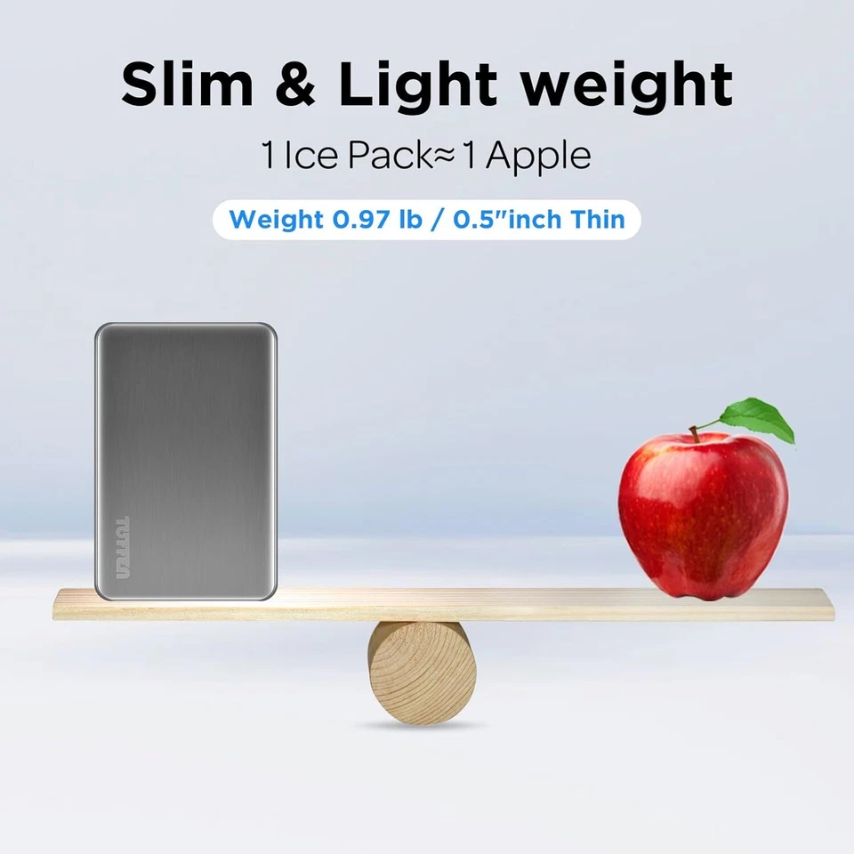 Multi-Use Ice Packs for Lunch Boxes Stainless Steel Cooling Pack Cooler 4-6 HRS - Image 4 of 4