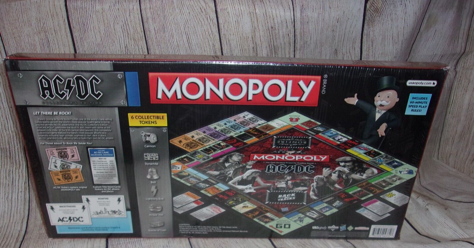 NEW Monopoly AC/DC Collectors Edition Board Game Rock & Roll 2011 ...