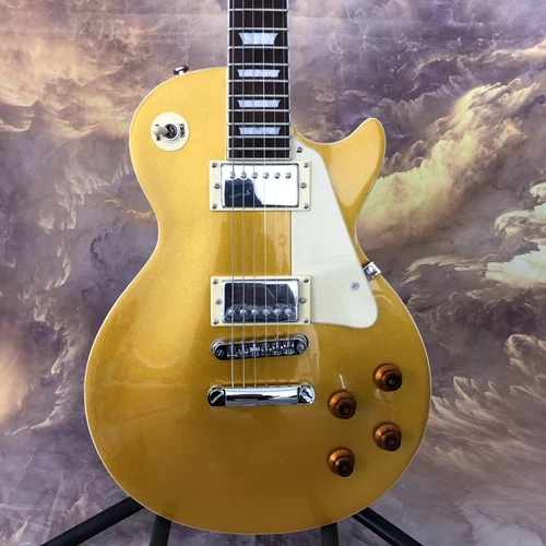 LP electric guitar gold color metallic luster free shipping stock US warehouse