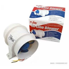 Rule 240 Inline 4" Bilge Blower 12V DC Fan Inlet Oulet Marine Boat Ventilation