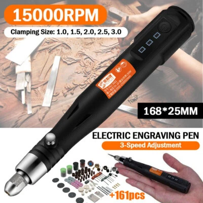 TOPWINET 161Pcs Electric Micro Engraver Pen Engraving Tools Set DIY Metal Glass Wood