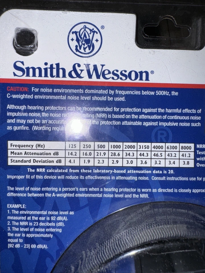 Smith & Wesson 耳罩保护西格玛电子 NRR 20 降噪 — 第 3/4 张图片