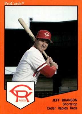 1989 ProCards Cedar Rapids Reds JEFF BRANSON RC REDS WAYNESBORO MS