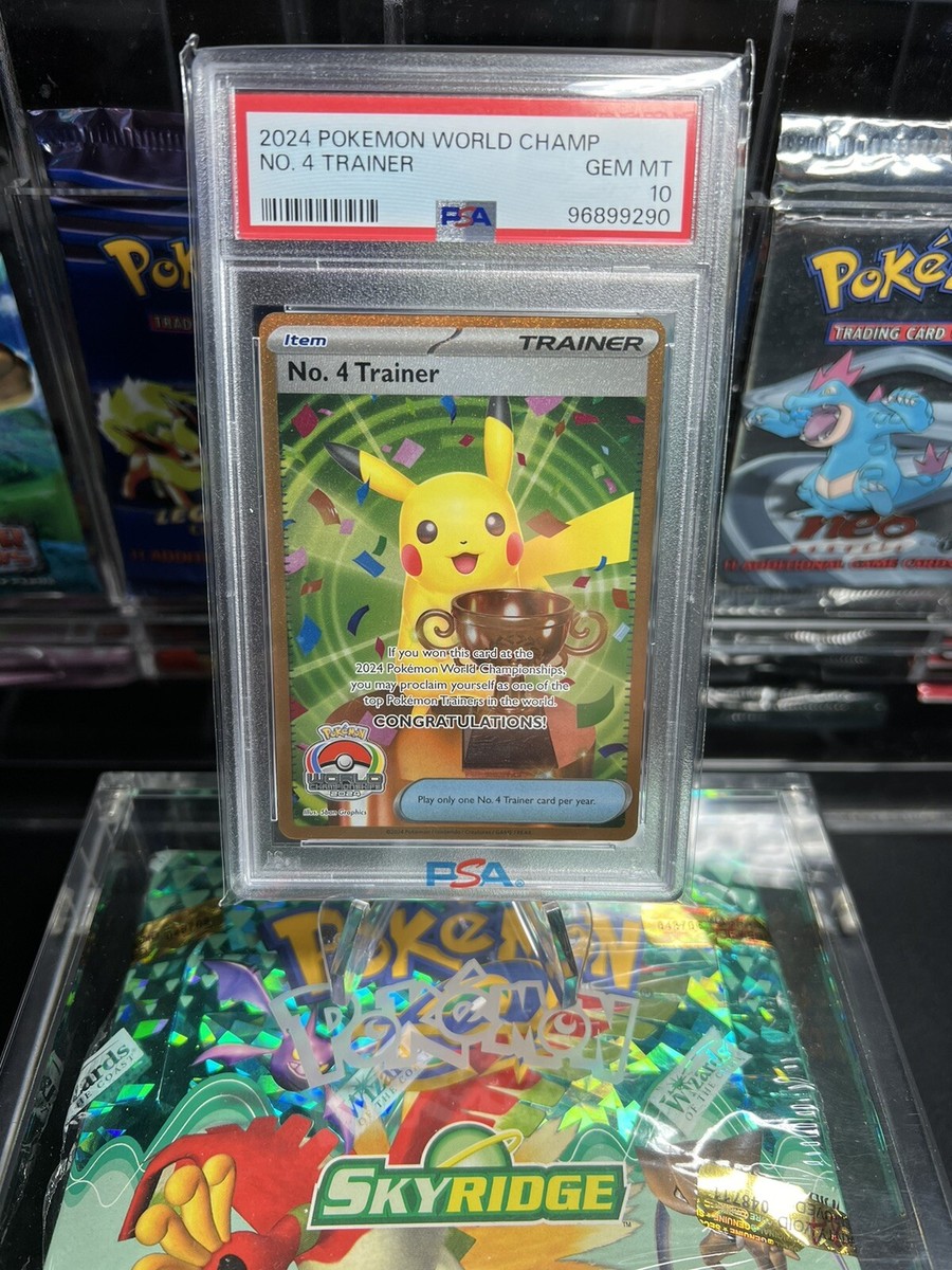 PSA 10 2024 Pokemon World Championship Trophy Card No. 4 PSA 10 2024 Pokemon World Championship Trophy Card No. 4