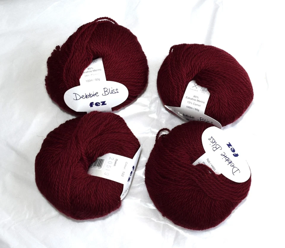 Лот из 4 Debbie Bliss «Fez» 85% экстра тонкий меринос 15% верблюд цвет 20519 фиолетовый - Изображение 4 из 4