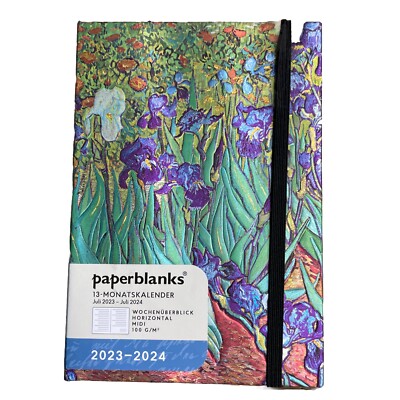 Juli 2023 - Juli 2024 Paperblanks MIDI 13 Monatskalender Van Goghs Schwertlilien