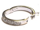 18K White gold Arthritic shank Natural Diamond wedding band ring 3.2g VS2 .16ct — photo 6