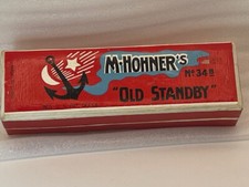 M Hohner's "Old Standby" Harmonica No 34B Germany, w/ Original Box