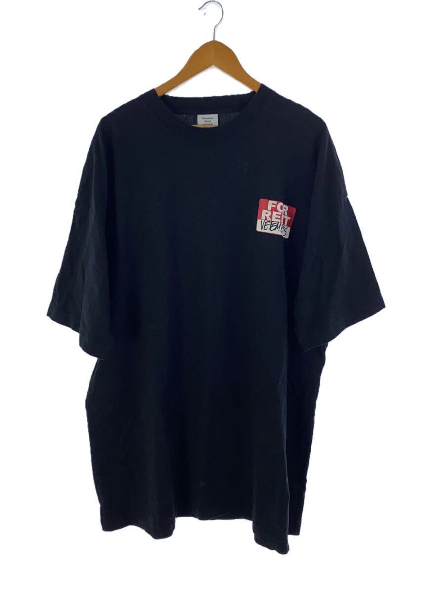 VETEMENTS T-SHIRT 20SS FOR RENT LOGO TEE S COTTON Black SS20TR372  