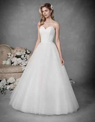 Ella Rose Bridal Wedding Dress #BE501 Size 18 Ballgown Sequins are  yellowing