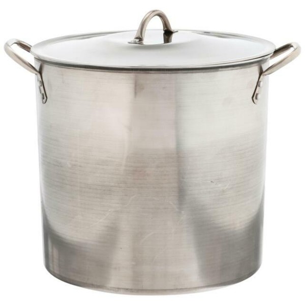 16qt Stainless Steel Stock Pot Metal Lid Kitchen Cooking Large Brewing