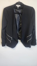Motherhood Maternity Black Blazer With Silver Zippers Size L