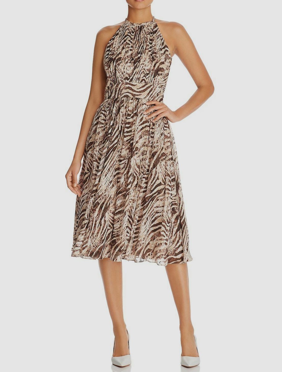 beige zebra print dress Nasty Gal Women's Zebra Ruffle Tie Front Maxi Dress in Beige