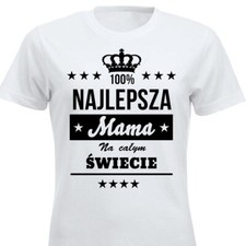 Najlepsza Mama smieszna koszulka Poland T-shirt Polska PL prezent dla mamy 