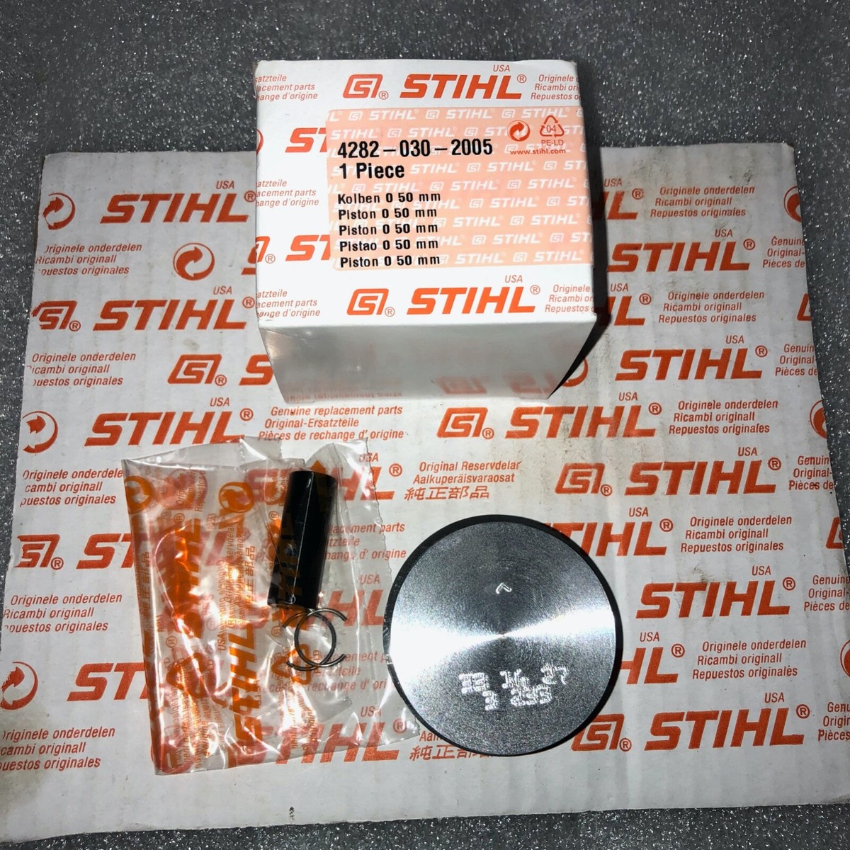ダフトミル3本セット 2005 / 2006 S/ 2006 W STIHL BR600 BR700 BR550 BR500 Piston kit 50mm 4282 030 2005 4282