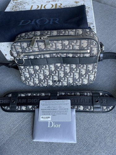 Bolso bandolera oblicuo para hombre, vendido con bolsa de embalaje navideño Dior | eBay