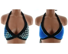 Nike Bikini Swimsuit Top Reversible Swimwear Halter Swim Top TESS0135, Size 8