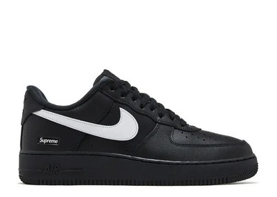 Nike x Supreme Air Force 1 Low 'Box Logo' Black White Sneakers