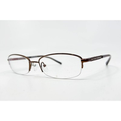 Guess by Marciano Eyeglasses Womens Brown Semi-Rimless GM113 53-17-135