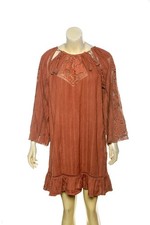 Ulla Johnson Ezra Dress M 8 Women's Casual Embroidered Raglan Sleeves NEW 46080