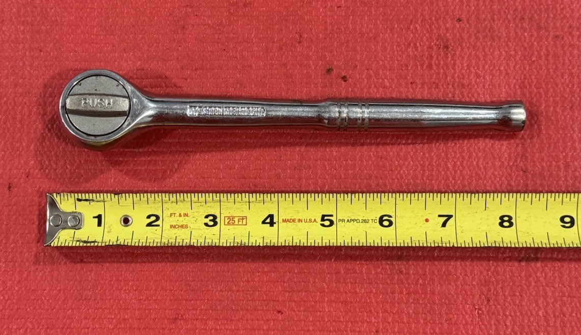 Vintage Master Mechanic 3/8" Drive Ratchet- Chrome Vanadium - Works Great!!!