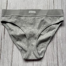 SKIMS women's ribbed cotton bikini underwear in gray