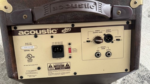 Acoustic A20 20W Guitar Amplifier - Brown - Picture 4 of 4