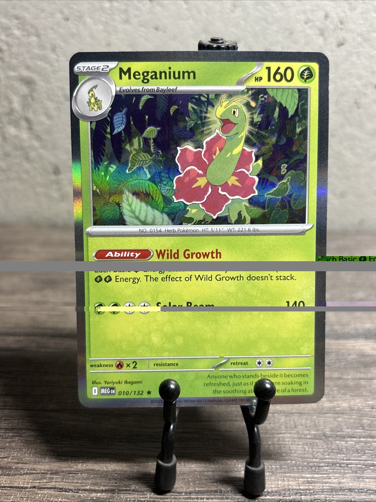Meganium 010/132 Me01: Mega Evolution Holo Rare-Pokémon TCG-Fast Shipping-NM!