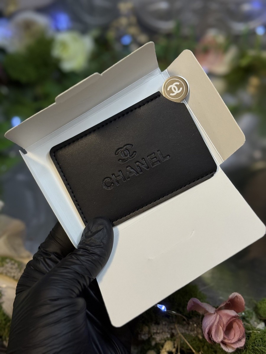 Chanel Beauty GWP - Black Card Case w/mirror- Small 3.5” X 2.5