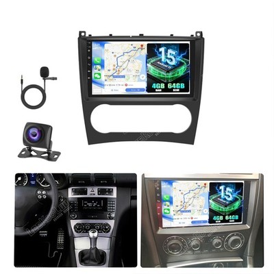 Carplay Car Stereo Radio 4G+64GB For Mercedes Benz C Class W203 CLK W209 GPS CAM