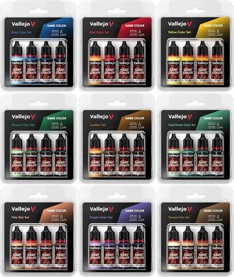 Vallejo Game Color Set 4x18ml Farbset Acrylfarbe Malset für Köder und Modellbau