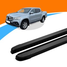 Trittbretter passend für Mercedes X Klasse ab Baujahr 09/2017 MAJA Schwarz mit A