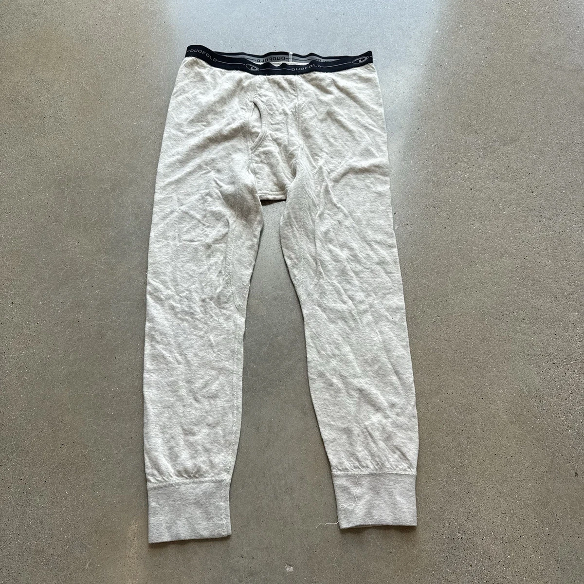 Pantalon Vintage Duofold Homme - Blanc - Taille L - Thermique Long John - Inseam 28in