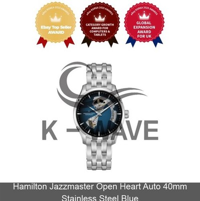 Hamilton Jazzmaster Open Heart Auto 40mm Edelstahl Blau