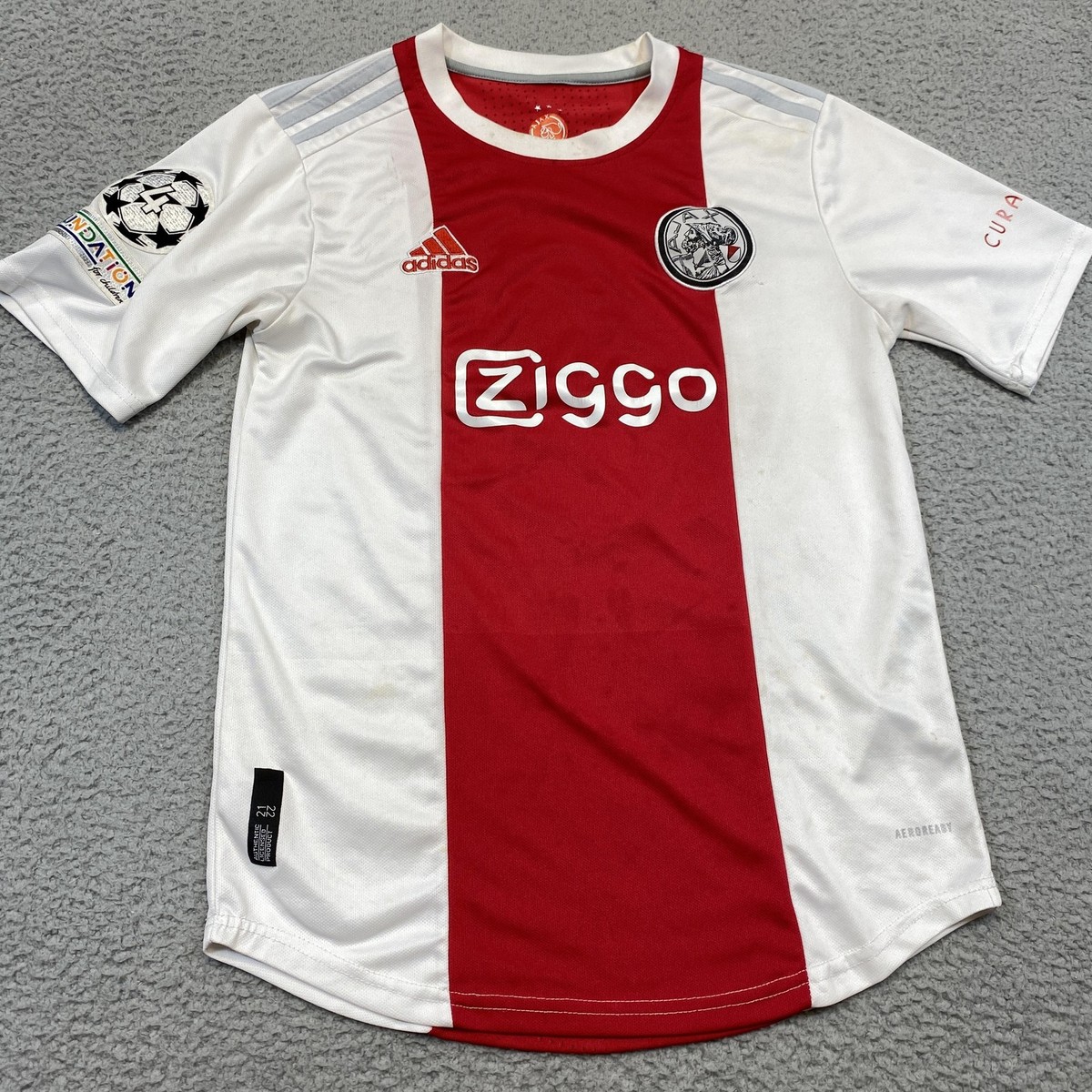 Ajax Amsterdam Jersey Shirt Mens Medium Red White UEFA Champions